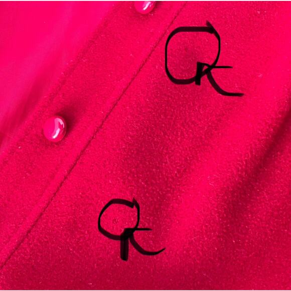 Vintage 1970's Wool Red Jacket, button up, Size 6 M - Picture 8 of 16